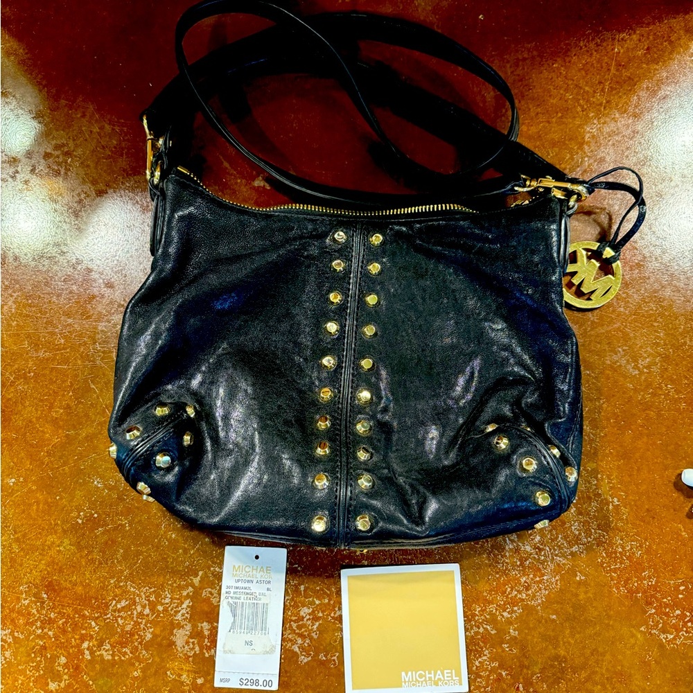 MK shoulder bag with crossover strap